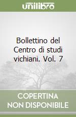 Bollettino del Centro di studi vichiani. Vol. 7 libro