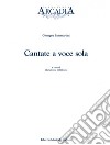 Cantate a voce sola libro