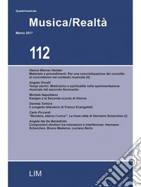 Musica/realtà (2017). Vol. 112: Marzo libro