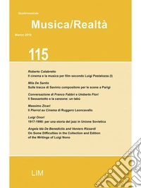 Musica/realtà (2018). Vol. 115: Marzo libro