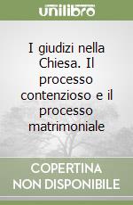 I giudizi nella Chiesa. Il processo contenzioso e il processo matrimoniale libro