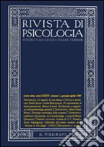 Rivista di psicologia (1989). Vol. 1: Gennaio-aprile libro