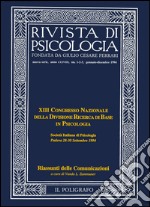 Rivista di psicologia (1994) vol. 1-3. Gennaio-dicembre libro