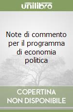 Note di commento per il programma di economia politica libro