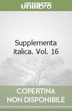 Supplementa italica. Vol. 16 libro