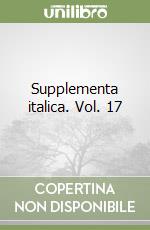 Supplementa italica. Vol. 17