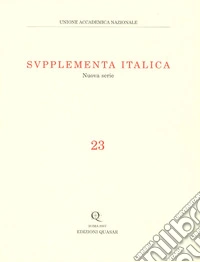 Supplementa italica. Vol. 23