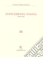 Supplementa italica. Vol. 23 libro