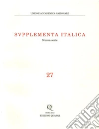 Supplementa italica. Vol. 27