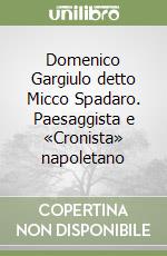 Domenico Gargiulo detto Micco Spadaro. Paesaggista e «Cronista» napoletano libro