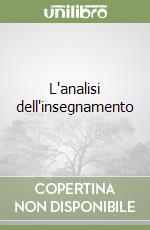 L'analisi dell'insegnamento libro