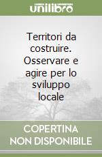 Territori da costruire. Osservare e agire per lo sviluppo locale libro