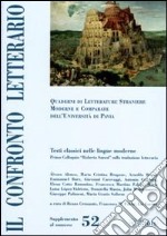 Il confronto letterario. Quaderni del Dipartimento di lingue e letterature straniere moderne dell'Università di Pavia. Vol. 52: Primo colloquio «Roberto Sanesi» sulla traduzione letteraria libro