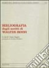 Bibliografia degli scritti di Walter Binni libro