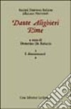 Le rime libro di Alighieri Dante De Robertis D. (cur.)