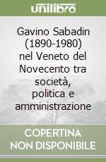 Gavino Sabadin (1890-1980) nel Veneto del Novecento tra società, politica e amministrazione libro