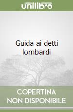 Guida ai detti lombardi libro