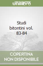 Studi bitontini vol. 83-84