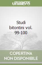 Studi bitontini vol. 99-100 libro