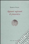 Appunti ragionati di prossemica libro di Onano Rossano