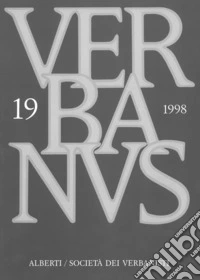 Verbanus. Rassegna per la cultura, l'arte, la storia del lago. Vol. 19 libro