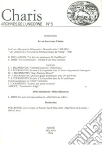 Charis. Archives de l'Unicorne. Vol. 5 libro