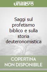 Saggi sul profetismo biblico e sulla storia deuteronomistica libro