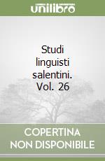 Studi linguisti salentini. Vol. 26 libro