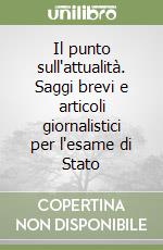 Il punto sull'attualità. Saggi brevi e articoli giornalistici per l'esame di Stato libro