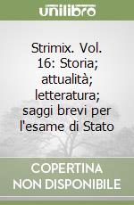 Strimix. Vol. 16: Storia; attualità; letteratura; saggi brevi per l'esame di Stato libro