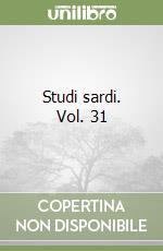 Studi sardi. Vol. 31 libro