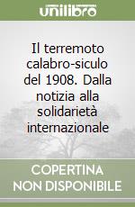 Il terremoto calabro-siculo del 1908. Dalla notizia alla solidarietà internazionale libro