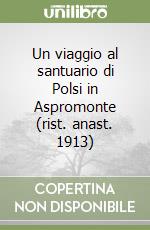 Un viaggio al santuario di Polsi in Aspromonte (rist. anast. 1913) libro