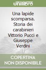 Una lapide scomparsa. Storia dei carabinieri Vittorio Pucci e Giuseppe Verdini libro