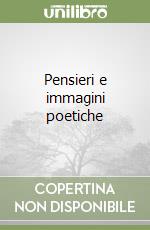 Pensieri e immagini poetiche libro