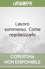 Lavoro sommerso. Come regolarizzarlo libro