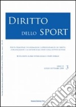 Diritto dello sport (2008). Vol. 3 libro