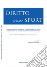 Diritto dello sport (2010). Vol. 1 libro