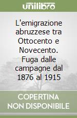 L'emigrazione abruzzese tra Ottocento e Novecento. Fuga dalle campagne dal 1876 al 1915 libro