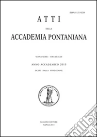 Atti della Accademia Pontaniana (2013). Vol. 42 libro