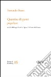 Quartine di gusto popolare. Con la bibliografia delle opere di Fernando Pessoa libro