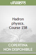 Hadron physics. Course 158 libro