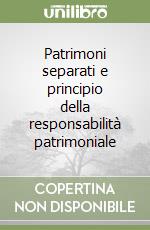 Patrimoni separati e principio della responsabilità patrimoniale libro