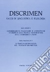 Discrimen. Saggi di linguistica e filologia libro