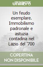 Un feudo esemplare. Immobilismo padronale e astuzia contadina nel Lazio del '700 libro