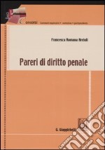 Pareri di diritto penale libro