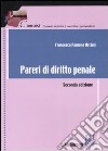 Pareri di diritto penale libro