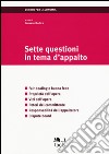 Sette questioni in tema d'appalto libro