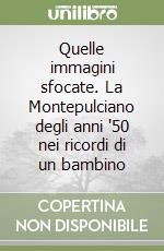 Quelle immagini sfocate. La Montepulciano degli anni '50 nei ricordi di un bambino