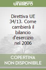 Direttiva UE 34/13. Come cambierà il bilancio d'esercizio nel 2006 libro